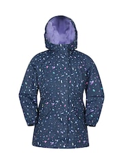 Mountain Warehouse Blue Dale Kids Lightweight Waterproof Jacket - Image 1 of 5