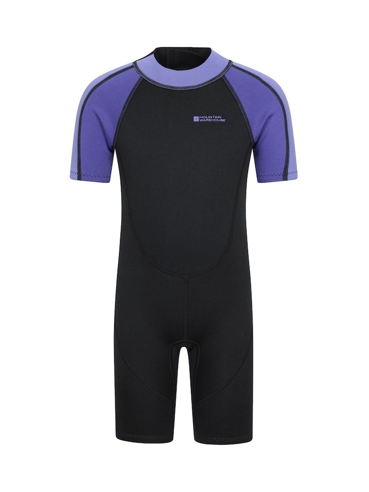 Mountain Warehouse Purple Kids Shorty 2.5/2mm Wetsuit - Image 1 of 5 Mountain Warehouse Purple Kids Shorty 2.5/2mm Wetsuit - Image 1 of 5