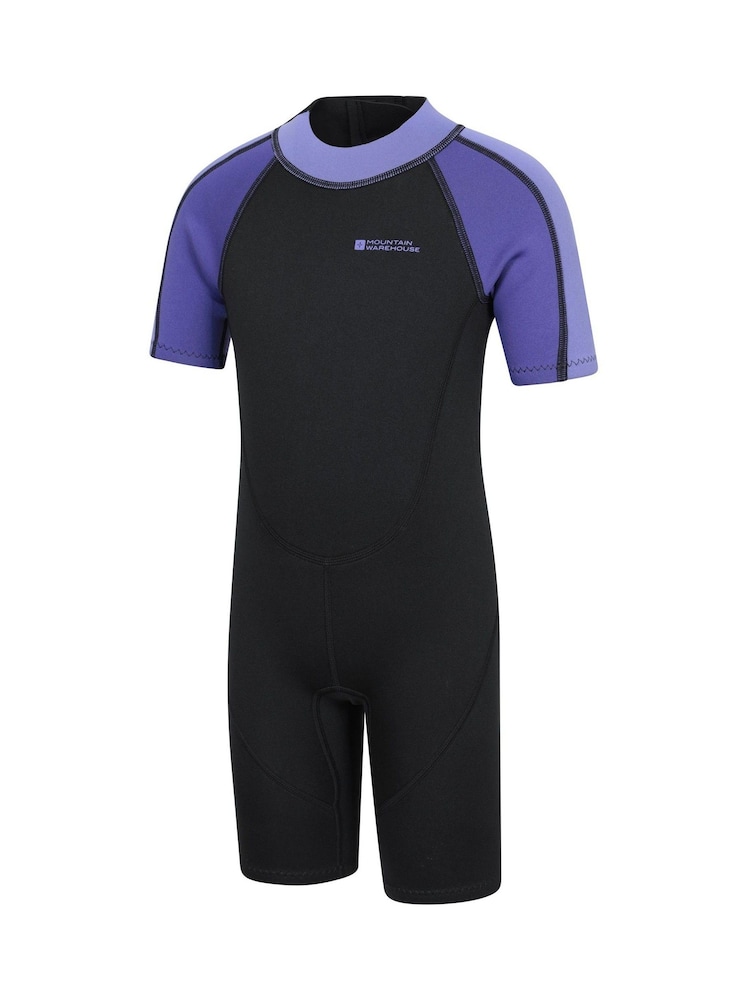 Mountain Warehouse Purple Kids Shorty 2.5/2mm Wetsuit - Image 2 of 5 Mountain Warehouse Purple Kids Shorty 2.5/2mm Wetsuit - Image 2 of 5