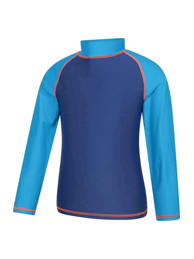 Mountain Warehouse Blue Long Sleeve Rash Vest - Image 2 of 5 Mountain Warehouse Blue Long Sleeve Rash Vest - Image 2 of 5