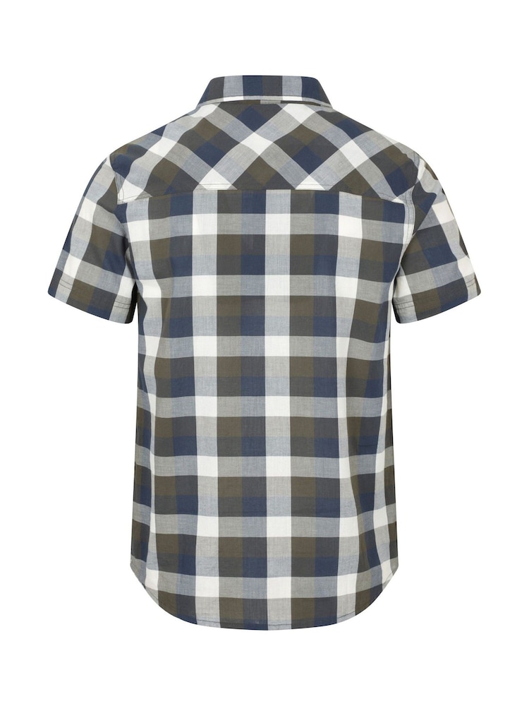 Mountain Warehouse Green Weekender Cotton Short Sleeve Shirt - Image 2 of 4