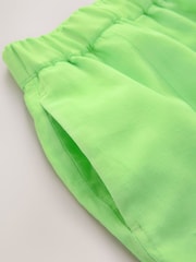 Bright Green Barrel Leg Trousers with Linen - Image 7 of 7