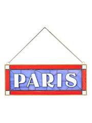 Oliver Bonas Red & Blue Paris Stained Glass Wall Art - Image 5 of 5