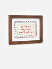 Oliver Bonas Red A Mistake Is Simply Another Way Of Doing Things Framed Wall Art - Image 2 of 3