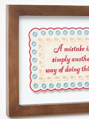 Oliver Bonas Red A Mistake Is Simply Another Way Of Doing Things Framed Wall Art - Image 3 of 3