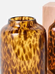 Oliver Bonas Brown Padera Speckle Glass Vase - Image 4 of 6