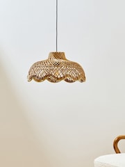 Oliver Bonas Natural Penya Rattan Woven Lamp Shade - Image 1 of 5