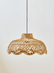 Oliver Bonas Natural Penya Rattan Woven Lamp Shade - Image 2 of 5