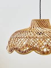 Oliver Bonas Natural Penya Rattan Woven Lamp Shade - Image 3 of 5