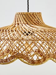 Oliver Bonas Natural Penya Rattan Woven Lamp Shade - Image 4 of 5