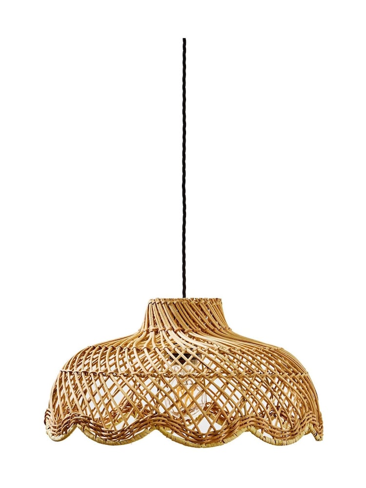 Oliver Bonas Natural Penya Rattan Woven Lamp Shade - Image 5 of 5