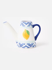 Oliver Bonas Blue Lemons Ceramic Watering Can - Image 1 of 5