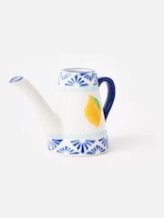 Oliver Bonas Blue Lemons Ceramic Watering Can - Image 3 of 5