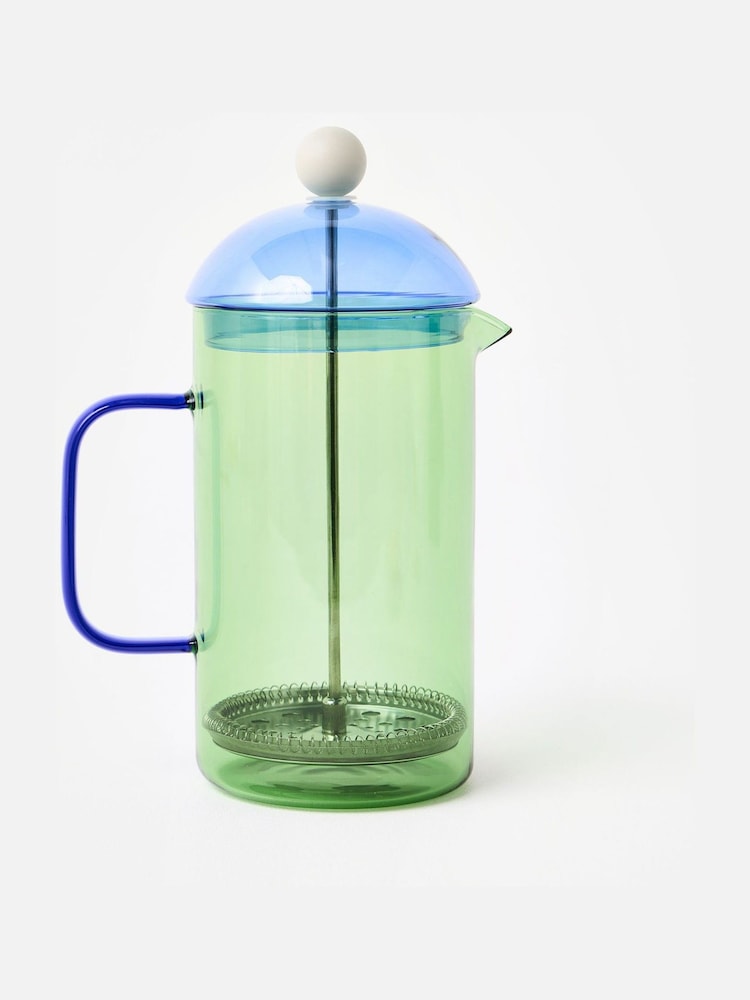 Oliver Bonas Blue Glass Cafetiere - Image 2 of 5