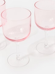 Oliver Bonas Set of 4 Pink Maya Wine Glasses - Image 5 of 5