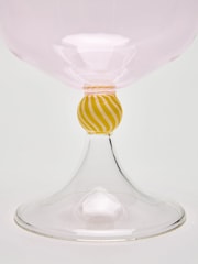 Oliver Bonas Set of 2 Pink Olleta Swirl Coupes - Image 4 of 6