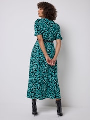 Grün - Scamp & Dude Teekleid mit Puffärmeln - Bild 2 von 5