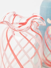 Oliver Bonas Red Palmera Swirl Glass Vase - Image 3 of 5