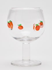 Oliver Bonas Set of 2 Clear Orange Spritz Glasses - Image 2 of 5