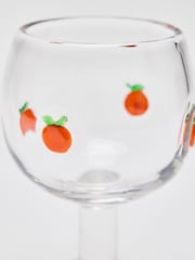 Oliver Bonas Set of 2 Clear Orange Spritz Glasses - Image 3 of 5