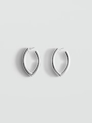 Mango Silver Tone Hoop Earrings - Image 2 of 6
