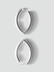 Mango Silver Tone Hoop Earrings - Image 3 of 6