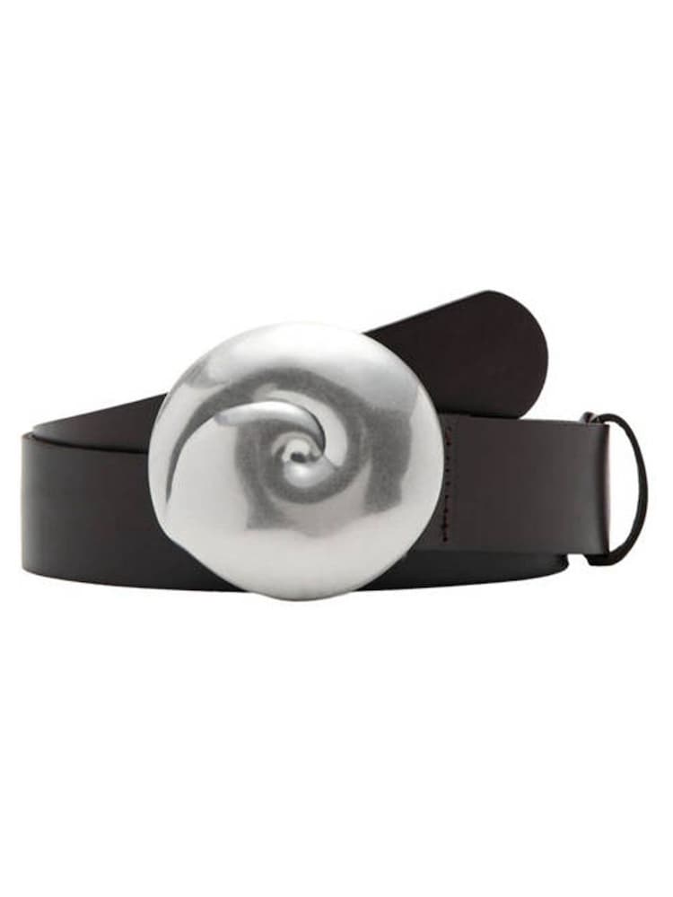 Mango Brown Shell Hardware Leather Belt - Image 5 of 5