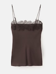 Mango Brown Lace Detail Strappy Cami - Image 5 of 5