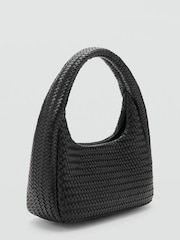 Mango Black Weave Shoulder Bag - Image 3 of 7