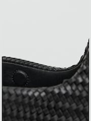 Mango Black Weave Shoulder Bag - Image 6 of 7
