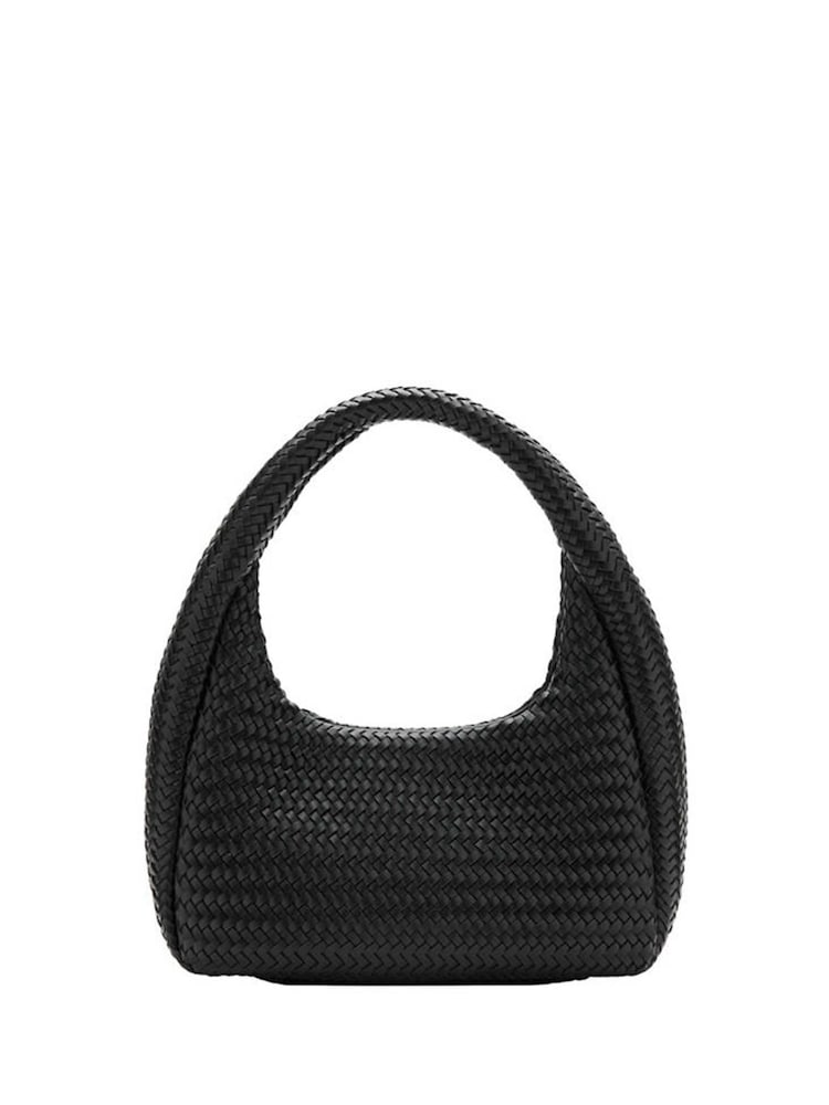 Mango Black Weave Shoulder Bag - Image 7 of 7