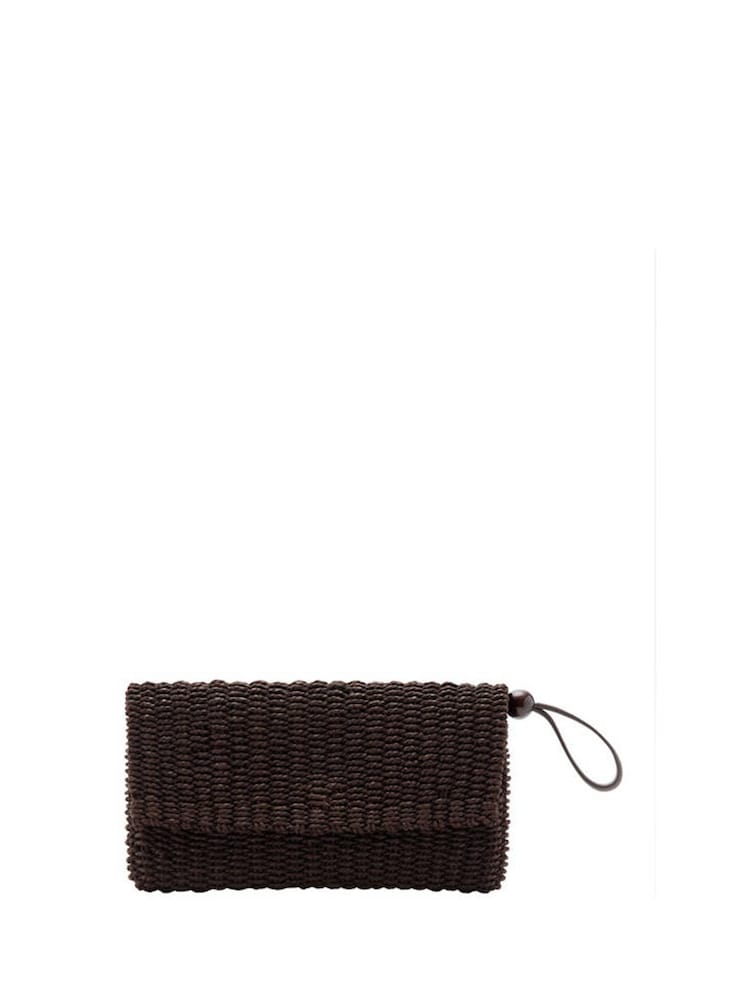Mango Brown Straw Clutch - Image 4 of 4