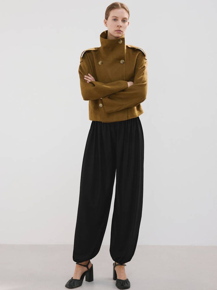 Mango Black Balloon Trousers - Image 1 of 7 Mango Black Balloon Trousers - Image 1 of 7