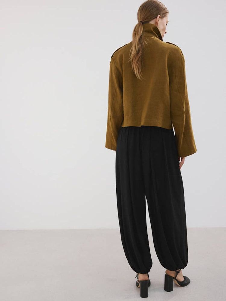 Mango Black Balloon Trousers - Image 2 of 7 Mango Black Balloon Trousers - Image 2 of 7