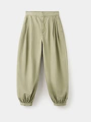 Mango Green Balloon Hem Trousers - Image 4 of 5