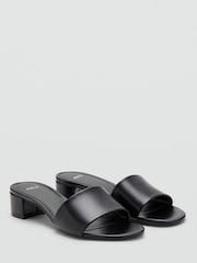Mango Black Block Sandals - Image 1 of 3