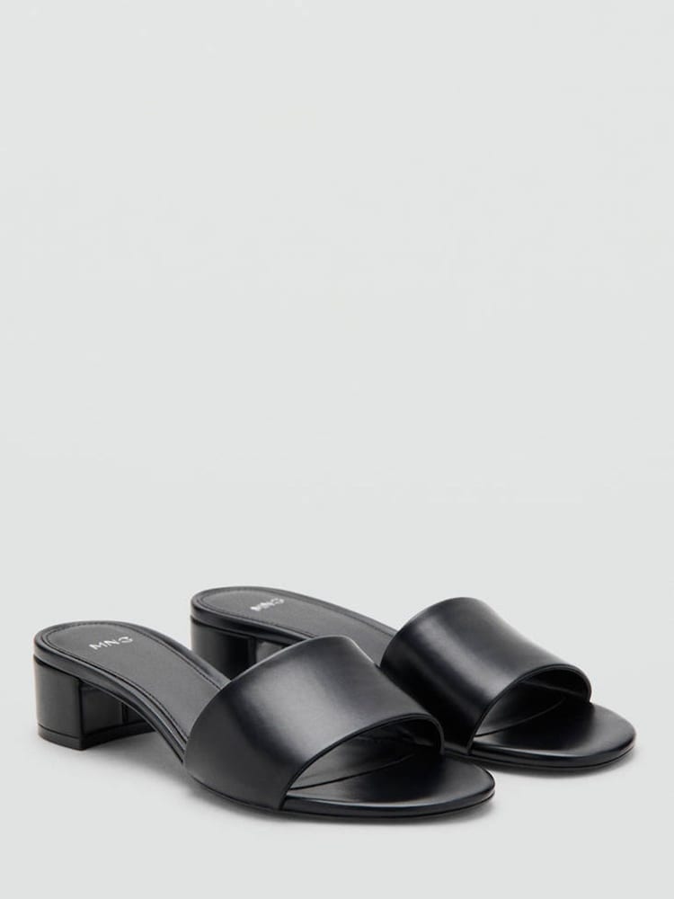 Mango Black Block Sandals - Image 1 of 3