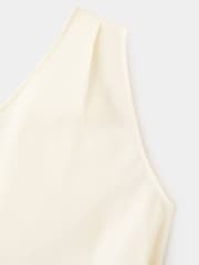 Mango White One Shoulder Tie Detail Top - Image 6 of 7