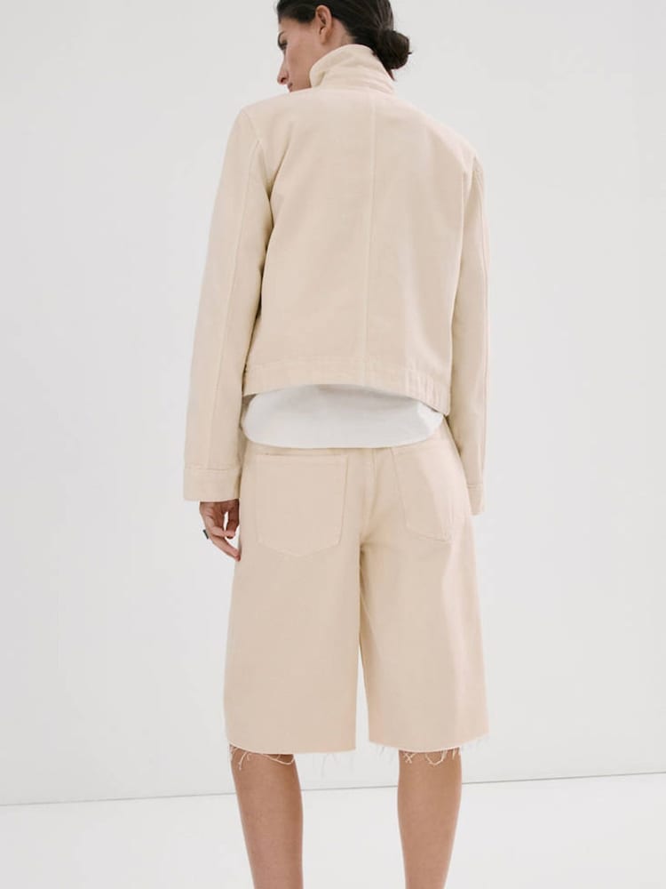 Mango Yellow Raw Hem Bermuda Shorts - Image 2 of 7