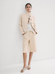 Mango Yellow Raw Hem Bermuda Shorts - Image 4 of 7