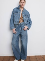 Mango Blue Denim Jacket - Image 2 of 7