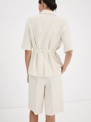 Mango Cream Tailored Bermuda Shorts - Image 3 of 6