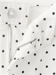 Mango White Polka Dot Wide Leg Jeans - Image 5 of 6