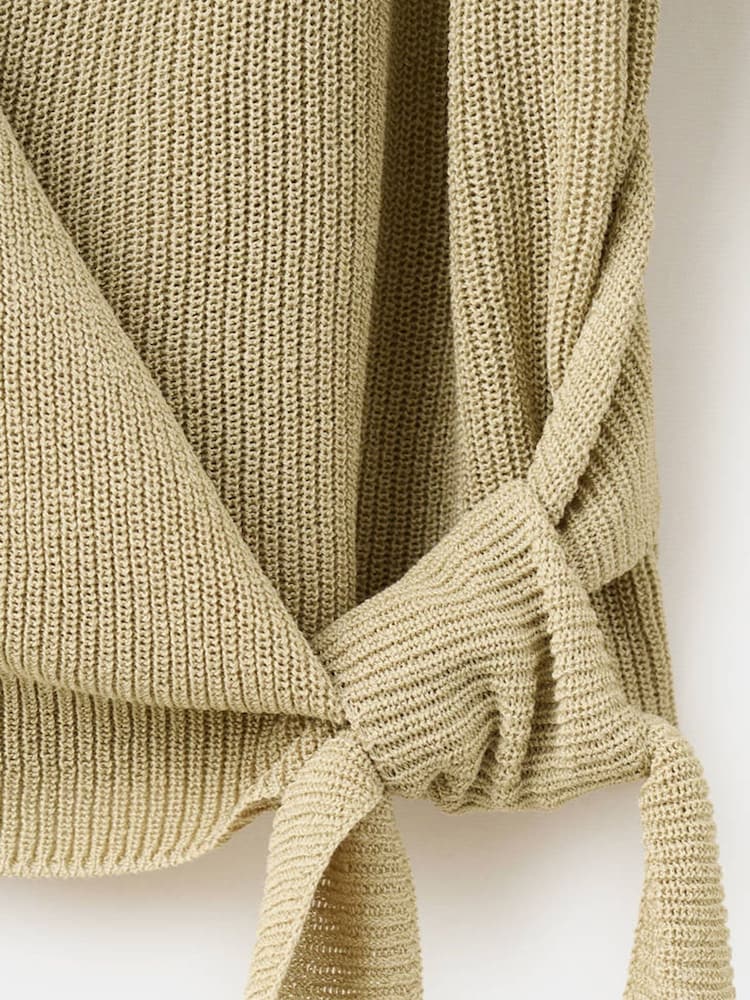 Mango Blue Wrap Tie Cardigan - Image 6 of 6