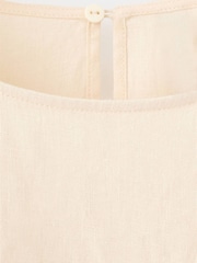 Mango Cream Short Sleeve Blouse - Image 6 of 6