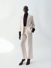 Mango Cream Single Breasted Blazer - Image 1 of 6