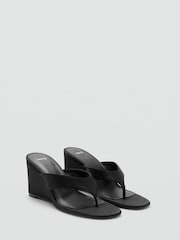 Mango Black Wedge Heels - Image 2 of 4