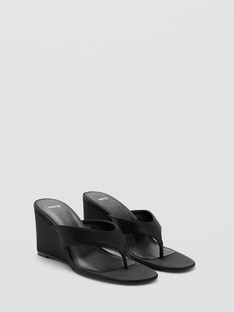 Mango Black Wedge Heels - Image 2 of 4