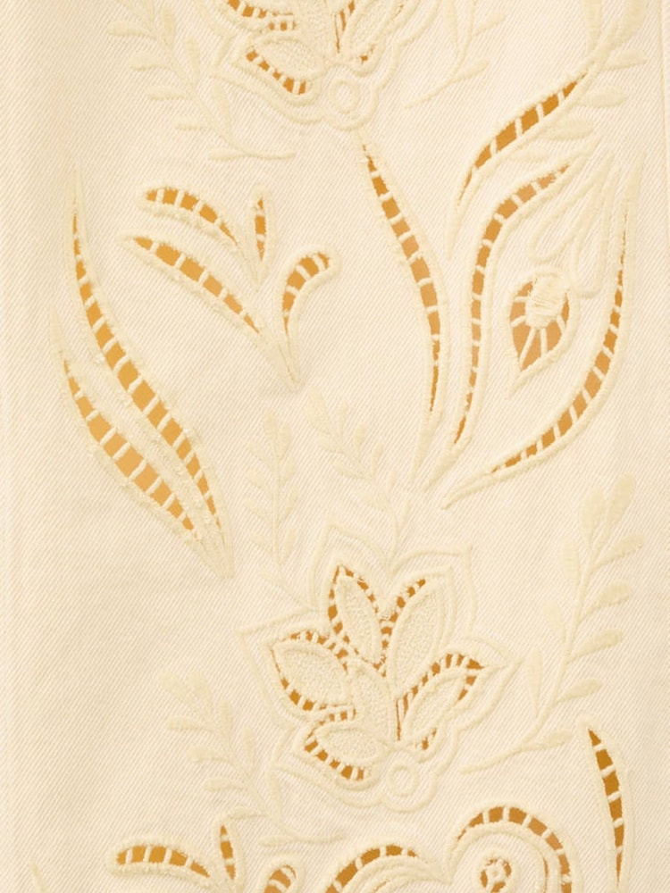 Mango Yellow Cut Out Detail Jeans - Image 5 of 5