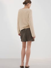Mango Natural V-Neck Knitted Jumper - Image 2 of 7